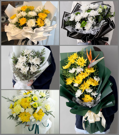 河北沧州青县陈咀乡白事花束代送